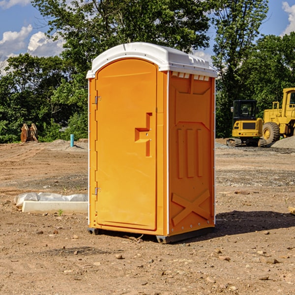 can i customize the exterior of the portable restrooms with my event logo or branding in Dunkirk WI